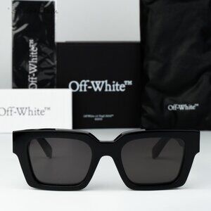Off-White Men Sunglasses Black Grey Square OERI008 VIRGIL 1307 NEW AUTHENTIC